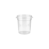 JIWINS ROUND FOOD STORAGE CONTAINER CLEAR PC 188x215mm 4lt (*JW-P-102C*) = PACK OF 12 X EACHES