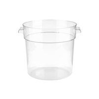 JIWINS ROUND FOOD STORAGE CONTAINER CLEAR PC 315x304mm 15lt (*JW-P-106C*) = PACK OF 6 X EACHES