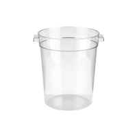 JIWINS ROUND FOOD STORAGE CONTAINER CLEAR PC 315x378mm 20lt (*JW-P-107C*) = PACK OF 6 X EACHES