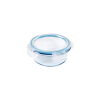 WILTSHIRE ROUND GLASS CONTAINER 400ml (*WLT48174*) = PACK OF 8 X EACHES