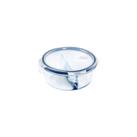 ETERNA GLASS CONTAINERS 2 DIV RND 950ml (*ETR48143*) = PACK OF 4 X EACHES