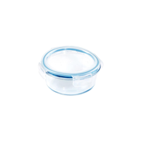 WILTSHIRE ROUND GLASS CONTAINER 600ml (*WLT48175*) = PACK OF 6 X EACHES