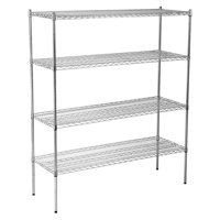 JIWINS WIRE SHELF UNIT COMPLETE CHROMED 760x355x1800mm (*JW-CN301471*) =  1 X EACH