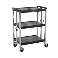 JIWINS SMALL FOLDING CART BLACK PP/S/S 420x740x900mm (*JW-FC2115*) =  1 X EACH