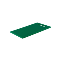 CHEF INOX CUTTING BOARD HACCP w/HDL PE 300x450x12mm GREEN (*04347*) - EACH = 1 / PACK = 6 X EACHES