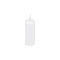 CHEF INOX SQUEEZE BOTTLE WIDE MOUTH  PP 480ml/16oz CLEAR (*06970*) = EACHES = 1 / PACK = 12 EACHES