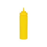 CHEF INOX SQUEEZE BOTTLE WIDE MOUTH PP 720ml/24oz YELLOW (*06974*) = PACK OF 12 X EACHES
