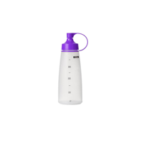 CHEF INOX SOFT SQUEEZE BOTTLE w/PURPLE CAP 400ml (*06834*) = PACK OF 10 X EACHES