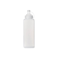 CHEF INOX SQUARE WIDE MOUTH SQUEEZE BOTTLE GRAD 800ml CLEAR (*06851*) = PACK OF 10 X EACHES