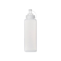 CHEF INOX SQUARE WIDE MOUTH SQUEEZE BOTTLE GRAD 1.0lt CLEAR (*06852*) = PACK OF 10 X EACHES