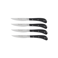 STANLEY ROGERS PISTOL GRIP STEAK KNIFE SET SS/BLACK 4pc230mm (*SR50750*) = PACK OF 4 X SETS