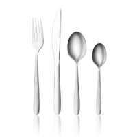 TABLEKRAFT CAFE CUTLERY SET 32pc 18/0 COMPLETE BOXED SET (*15800-32C*) = PACK OF 6 X SETS