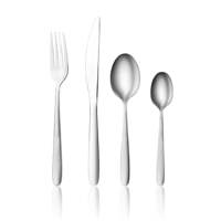 TABLEKRAFT CAFE CUTLERY SET 24pc 18/0 COMPLETE BOXED SET (*15800-24C*) = PACK OF 6 X SETS