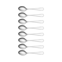 TABLEKRAFT FLORENCE TEASPOON SET 8pc 18/10 135mm (*12200-102*) =  1 X SET