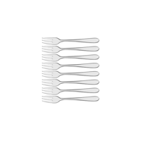 TABLEKRAFT GABLE OYSTER FORK SET 8pc 18/10 130mm (*18800-20*) =  1 X SET