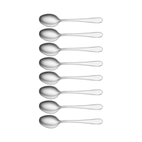 TABLEKRAFT LUXOR TEASPOON SET 8pc 18/0 135mm (*17600-102*) =  1 X SET