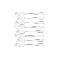 TABLEKRAFT LUXOR CAKE FORK SET 8pc 18/0 148mm (*17600-103*) =  1 X SET