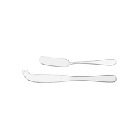 TABLEKRAFT LUXOR CHEESE+BUTTER KNIFE SET 2pc S/S (*17600-19*) =  1 X SET