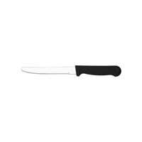 TABLEKRAFT STEAK KNIFE ROUNDED TIP S/S w/BLK HDL 253mm (*20642*) =  1 X DOZEN