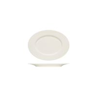 BAUSCHER PURITY OVAL PLATTER w/RIM 240x175mm (*BHS6692024*) = PACK OF 6 X EACHES