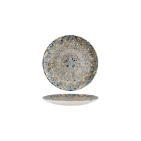LUCA MOSAIC ROUND COUPE PLATE 210x20mm (S-MT-LUCMZGRM21DZ) (*130148*) = PACK OF 12 X EACHES