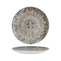 LUCA MOSAIC ROUND COUPE PLATE 270x30mm (S-MT-LUCMZGRM27DZ) (*130149*) = PACK OF 12 X EACHES