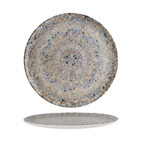 LUCA MOSAIC ROUND FLAT PLATTER 320x25mm (S-MT-LUCMZGRM32PZ (*130150*) = PACK OF 6 X EACHES