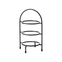 CHEF INOX 3-TIER ROUND DISPLAY STAND155x185x350mm BLACK (*07703*) =  1 X EACH