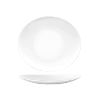 PROMETEO OVAL COUPE PLATTER 270x240mm WHITE (4.90400) (*350-034*) = PACK OF 24 X EACHES