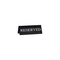 CHEF INOX SIGN "RESERVE" DOUBLE-SIDE BLK 15x5mm (*08600-BK*) = PACK OF 10 X EACHES