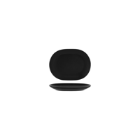 RIMMED OVAL PLATTER-157mm AURA MATT BLACK (994815) (*97441*) = PACK OF 6 X EACHES