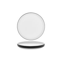 SERAX PASSE PARTOUT LOW ROUND PLATE 180x25mm BLACK GLAZED (*SERAXB6219102GZ*) = PACK OF 8 X EACHES