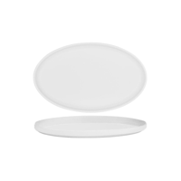 SERAX PASSE PARTOUT OVAL PLATE 290x180x25mm MATT WHITE (*SERAXB6219121*) = PACK OF 8 X EACHES