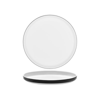 SERAX PASSE PARTOUT LOW ROUND PLATE 260x25mm BLACK GLAZED (*SERAXB6219104GZ*) = PACK OF 4 X EACHES