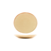 TABLEKRAFT ARTISTICA OVAL COUPE PLATE 210x190x30mm FLAME (*98330*) = PACK OF 4 X EACHES