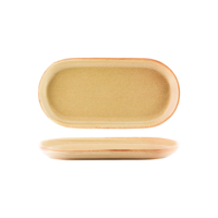 TABLEKRAFT ARTISTICA OVAL COUPE PLATE 300x140x25mm FLAME (*98395*) = PACK OF 4 X EACHES