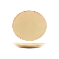 TABLEKRAFT ARTISTICA OVAL COUPE PLATE 250x220x33mm FLAME (*98332*) = PACK OF 4 X EACHES