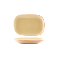 TABLEKRAFT ARTISTICA RECT COUPE PLATE 240x160x25mm FLAME (*98360*) = PACK OF 4 X EACHES
