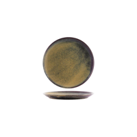 TABLEKRAFT ARTISTICA RND PLATE RLD EDGE 220x25mm REACT BROWN (*98822*) = PACK OF 4 X EACHES