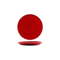 TABLEKRAFT ARTISTICA ROUND PLATE RLD/EDGE 240mm REACTIVE RED (*98227*) = PACK OF 4 X EACHES