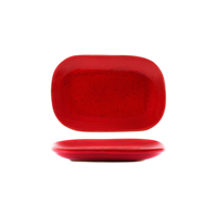 TABLEKRAFT ARTISTICA RECT COUPE PLATE 240x160x25mm REACT RED (*98238*) = PACK OF 4 X EACHES