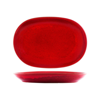TABLEKRAFT ARTISTICA OVAL PLATTER 305x210mm REACTIVE RED (*98231*) =  1 X EACH