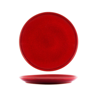 TABLEKRAFT ARTISTICA ROUND PLATE RLD/EDGE 270mm REACTIVE RED (*98229*) = PACK OF 4 X EACHES
