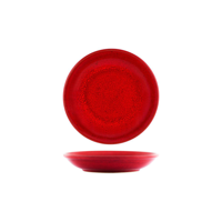 TABLEKRAFT ARTISTICA ROUND COUPE PLATE 210x30mm REACTIVE RED (*98235*) = PACK OF 4 X EACHES