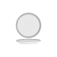 TABLEKRAFT BISTRO ROUND COUPE PLATE 245x22mm  FROSTED STEEL (*903002*) = PACK OF 4 X EACHES
