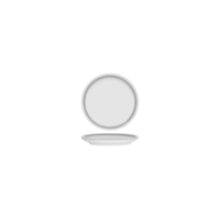 TABLEKRAFT BISTRO ROUND COUPE PLATE 143x18mm  FROSTED STEEL (*903000*) = PACK OF 4 X EACHES