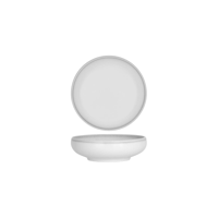 TABLEKRAFT BISTRO ROUND DEEP COUPE BOWL 185mm FROSTED STEEL (*903017*) = PACK OF 4 X EACHES
