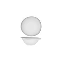 TABLEKRAFT BISTRO ORGANIC DEEP BOWL 190x175mm FROSTED STEEL (*903051*) = PACK OF 4 X EACHES