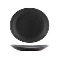 TABLEKRAFT ARTISTICA OVAL COUPE PLATE 295x250x35mm SLATE (*98123*) = PACK OF 4 X EACHES