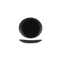 TABLEKRAFT TK BLACK OVAL PLATE 190x210mm BLACK (*909535*) = PACK OF 6 X EACHES